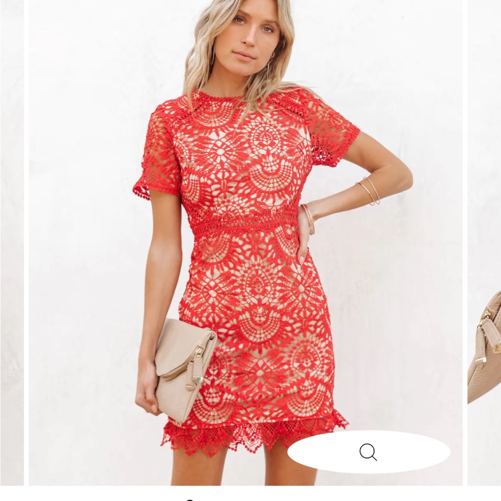 Mini red dress - Size L